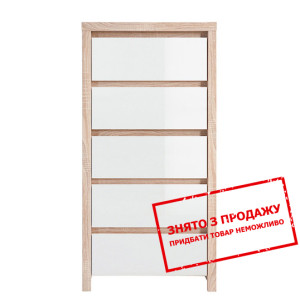 Комод Каспіан Дуб сонома/білий глянець KOM5S BRW...